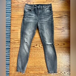 Kut from the Kloth Charcoal Distressed Skinny Jeans